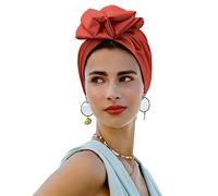 xinxinyu Women's Fashion Head Scarf Head Wrap Cap Hair Scarf, Head Scarf For Women UK French Retro Turban For Women Flower Set Head Cap Head Scarves (Watermelon Red)