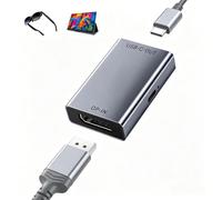 XinYaa DisplayPort to USB-C Adapter, 4K@60Hz DP Source to USB-C Display, Aluminum Housing, for PS5, box, Switch, Laptop, Fire TV Cube to AR Glasses (XREA-L, R0kid, RayNe0, Viture), Portable Monitors