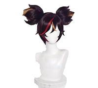 Xinyan Cosplay Genshin Impact Cosplay 30cm Brown Gradient Wig Cosplay Anime Wigs Heat Resistant Synthetic Wigs Halloween