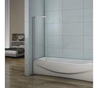 Xinyang 700x1400mm Folding Shower Screen Bath Screen Glass Panel 1 Fold