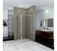 Xinyang 800x900x1850mm Pivot Shower Enclosure Reversible Screen Panel with 6mm Glass Door Shower Cubicle