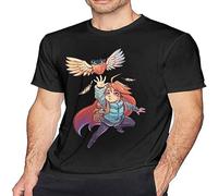 XINYANGDAO Mens Vintage Celeste T-Shirts Size L Black