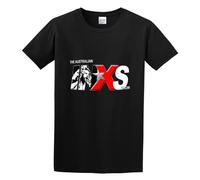 XINYANGDAO The Australian INXS Show Logo Mens Round Neck Cotton T Shirts Size 3XL Black