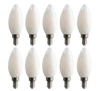 XINYANSEE E14 5W LED Filament Candle Light Bulbs Warm White 2700K-3000K, 500LM, 50W Equivalent, Non-Dimmable, Chandelier E14 Bulbs, 360 Degree Beam Angle, Pack of 10