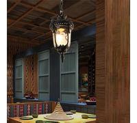 XINYASEE Creative Simple Waterproof Outdoor Pendant Light, Garden Balcony Corridor Patio Outdoor Patio Villa Gazebo Chandelier E27 Spiral Chandelier Base Light (B-Black)