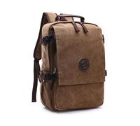XINYASEE Men's Women's Backpacks Waterproof Vintage Travel Backpacks PC Backpacks 15.6 inch Canvas Backpacks School College Work Camping Casual Backpacks (coffee)