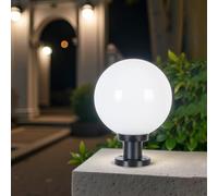 XINYASEE Outdoor Lights, E27 lampholders, Aluminium Casting/Acrylic Body, Spherical Landscape Pillar Lights, Waterproof Spherical Pillar Lights, Courtyard Villa Balcony Lighting (Big)