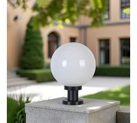 XINYASEE Outdoor Lights, Spherical Landscape Pillar Lights, E27 Lampholders, Aluminium Casting/Acrylic Body, Waterproof IP65, Courtyard Villa Balcony Lighting, Middle Size, White