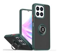 XINYEXIN Case for Honor 400 Smart 5G with Ring Stand, Matte Translucent Shockproof Bumper Protective Cover - Dark Green