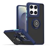 XINYEXIN Case for Motorola Edge 60 Pro with Ring Stand, Matte Translucent Shockproof Bumper Protective Cover - Royal Blue