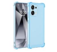 XINYEXIN Case for Oppo A6 Pro 5G - Matte Translucent Soft TPU Silicone Shockproof Anti-Fingerprint Bumper Cover with Airbag Corners - Blue