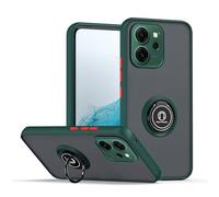 XINYEXIN Case for Oppo Reno 14F 5G 4G / Reno 14 FS 5G 4G with Ring Stand, Matte Translucent Shockproof Bumper Protective Cover - Dark Green