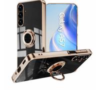 XINYEXIN Case for Samsung Galaxy A57 5G with Ring Stand Holder 360 Degree Rotating Kickstand Fashion Shockproof Protective Cover - Black