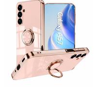 XINYEXIN Case for Samsung Galaxy A57 5G with Ring Stand Holder 360 Degree Rotating Kickstand Fashion Shockproof Protective Cover - Pink