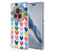 XINYEXIN Clear Case for Honor Magic 6 Pro Women Love Pattern Design Slim Shockproof Transparent Soft TPU Bumper Case Protective Cover - Love