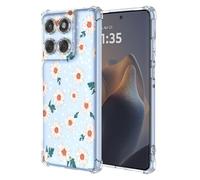 XINYEXIN Clear Case for Motorola Edge 60 Fusion Flowers Floral Pattern Design Slim Shockproof Transparent Soft TPU Bumper Case Protective Cover - Daisy