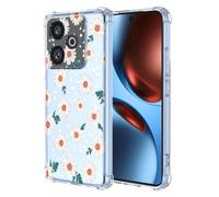 XINYEXIN Clear Case for Realme GT 7T / Realme GT 7 Flowers Floral Pattern Design Slim Shockproof Transparent Soft TPU Bumper Case Protective Cover - Daisy
