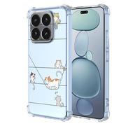 XINYEXIN Clear Case for Xiaomi 15T Pro 5G / Mi 15T Pro 5G Cute Cat Pattern Design Slim Shockproof Transparent Soft TPU Bumper Case Protective Cover - Kitten