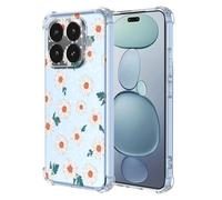 XINYEXIN Clear Case for Xiaomi 15T Pro 5G / Mi 15T Pro 5G Flowers Floral Pattern Design Slim Shockproof Transparent Soft TPU Bumper Case Protective Cover - Daisy