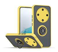 XINYEXIN Compatible with Honor Magic 6 Lite 5G Case with Ring Holder, PC +TPU Shockproof Bumper Case Protective Cover - Yellow