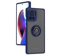 XINYEXIN Compatible with Motorola Edge 30 Ultra Case with Ring Holder, PC +TPU Shockproof Bumper Case Protective Cover - Royal Blue