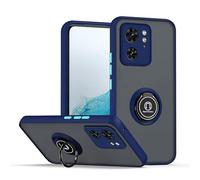 XINYEXIN Compatible with Motorola Edge 40 Case with Ring Holder, PC +TPU Shockproof Bumper Case Protective Cover - Royal Blue