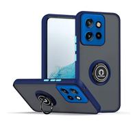 XINYEXIN Compatible with Motorola Edge 50 Neo Case with Ring Holder, PC +TPU Shockproof Bumper Case Protective Cover - Royal Blue