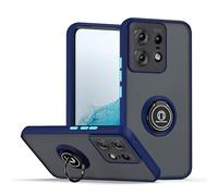 XINYEXIN Compatible with Motorola Edge 50 Pro Case with Ring Holder, PC +TPU Shockproof Bumper Case Protective Cover - Royal Blue