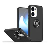 XINYEXIN Compatible with Oppo Reno 13F 5G 4G / Reno 13 FS 5G 4G Case with Ring Holder, PC +TPU Shockproof Bumper Case Protective Cover - Black