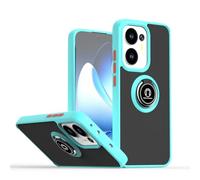 XINYEXIN Compatible with Oppo Reno 13F 5G 4G / Reno 13 FS 5G 4G Case with Ring Holder, PC +TPU Shockproof Bumper Case Protective Cover - Sky Blue