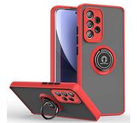 XINYEXIN Compatible with Samsung Galaxy A53 5G Case with Ring Holder, PC +TPU Shockproof Bumper Case Protective Cover - Red