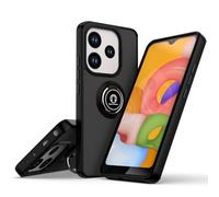 XINYEXIN Compatible with Xiaomi Redmi Note 14 4G (European 164) Case with Ring Holder, PC +TPU Shockproof Bumper Case Protective Cover - Black