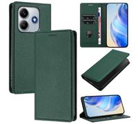 XINYEXIN Flip Case for Xiaomi Poco M7 Pro 5G, Leather Wallet Folio Cover with Card Slot Foldable Stand Holder Magnetic Protective Case - Green