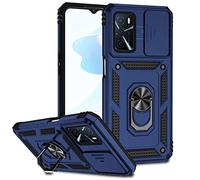 XINYEXIN for Oppo A16 / Oppo A16s / Oppo A54s Case with Sliding Camera Cover Shockproof Heavy Duty Protective Armor Case with Ring Holder Magnetic Kickstand Phone Cover - Blue