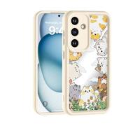 XINYEXIN Mirror Case for Samsung Galaxy A52 5G 4G / A52s 5G - Cute Cat & Butterfly Design, Silicone Shockproof Back Cover for Women’s Makeup & Selfies - M4