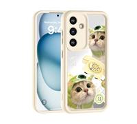 XINYEXIN Mirror Case for Samsung Galaxy S23 Plus 5G / S23+ 5G - Cute Cat & Butterfly Design, Silicone Shockproof Back Cover for Women’s Makeup & Selfies - M2