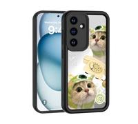 XINYEXIN Mirror Case for Samsung Galaxy S24 Ultra - Cute Cat & Butterfly Design, Silicone Shockproof Back Cover for Women’s Makeup & Selfies - M1