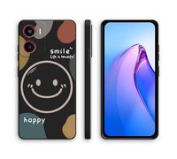 XINYEXIN Silicone Case for Motorola Moto G05 / Moto E15 with Cute Pattern Slip Resistant Slim Fit Shockproof Protective Phone Case Cover - Smile, Black