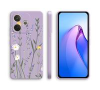 XINYEXIN Silicone Case for OPPO A5 Pro 5G 4G, Slim Shockproof Phone Cover with Cute Pattern, Non-Slip Protective - Lavender, Purple