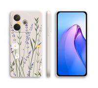 XINYEXIN Silicone Case for OPPO A5 Pro 5G 4G, Slim Shockproof Phone Cover with Cute Pattern, Non-Slip Protective - Lavender, White