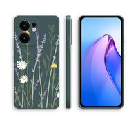 XINYEXIN Silicone Case for Oppo Reno 13F 5G 4G / Reno 13 FS 5G 4G with Cute Pattern Slip Resistant Slim Fit Shockproof Protective Phone Case Cover - Lavender, Green