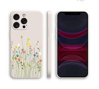 XINYEXIN Silicone Case for Realme GT 7 / Realme GT 7T, Slim Shockproof Phone Cover with Cute Pattern, Non-Slip Protective - Flowers, White