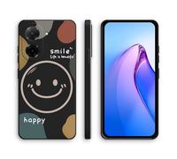 XINYEXIN Silicone Case for Xiaomi Redmi A5 4G (UK Edition), Slim Shockproof Phone Cover with Cute Pattern, Non-Slip Protective - Smile, Black