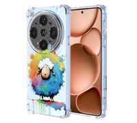 XINYEXIN Transparent Case for Oppo Find X9 Ultra, Slim Shockproof TPU Bumper Clear Phone Case Cute Pattern, Colorful Cool Art Graffiti Series - Sheep