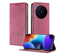 XINYEXIN Wallet Case for Vivo X300 Pro, PU Leather Flip Cover with RFID Blocking, Card Slots, Shockproof Full Protection, Stand Function - Red