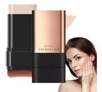 Xinyig 2 In 1 Luxury Anti-Wrinkle Foundation Stick, Multi-Use Full Coverage Concealer Stick, Cream Foundation With Built-In Brush, Suitable For All Skin Tones