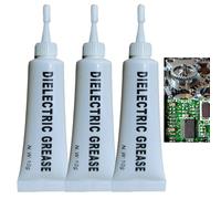 Xinyig 3Pcs Dielectric Grease for Electronics, Electrical Connector Lubricant, White Lithium Grease, High Temperature Resistant, Waterproof, Long Lasting, Corrosion Prevention