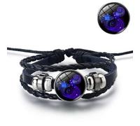 Xinyig Aq-uarius Bracelet Zo-diac Manifestation,Zo-diac Sp-irit Ke-ychain,Sp-irit Bracelets Zo-diac Glow in The Dark,Hand-made Wo-ven Adjustable Bracelet,Zo-diac Sp-irit Necklace,Sp-iritual Meaning