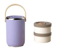 XINYIN 304 Stainless Steel Insulated Bentos Box Stackable Lunch Container Portable Leak Proof Food Jar for Outdoor Use Stackable Bentos Lunch Box