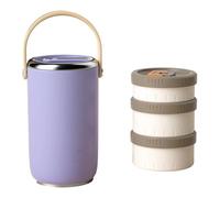 XINYIN 304 Stainless Steel Insulated Bentos Box Stackable Lunch Container Portable Leak Proof Food Jar for Outdoor Use Stackable Bentos Lunch Box